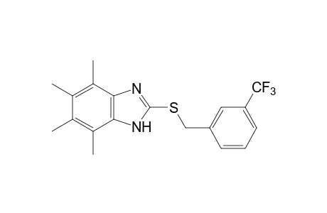 4,5,6,7-tetramethyl-2-{[m-(trifluoromethyl)benzyl]thio}benzimidazole