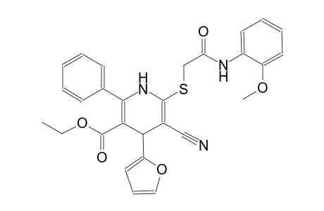 ethyl 5-cyano-4-(2-furyl)-6-{[2-(2-methoxyanilino)-2-oxoethyl]sulfanyl}-2-phenyl-1,4-dihydro-3-pyridinecarboxylate