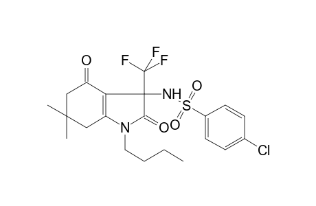 N-[1-butyl-6,6-dimethyl-2,4-dioxo-3-(trifluoromethyl)-2,3,4,5,6,7-hexahydro-1H-indol-3-yl]-4-chlorobenzenesulfonamide