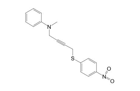 N-methyl-N-{4-[(p-nitrophenyl)thio]-2-butynyl}aniline