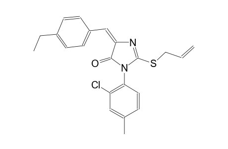 4H-imidazol-4-one, 3-(2-chloro-4-methylphenyl)-5-[(4-ethylphenyl)methylene]-3,5-dihydro-2-(2-propenylthio)-, (5E)-