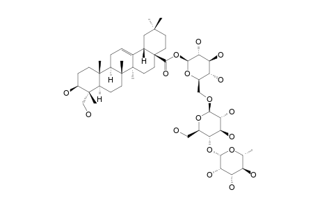 KALOPANAX-SAPONIN-G;HEDERAGENIN-28-O-ALPHA-L-RHAMNOPYRANOSYL-(1->4)-BETA-D-GLUCOPYRANOSYL-(1->6)-BETA-D-GLUCOPYRANOSIDE