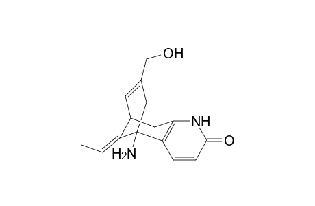 (5R*,9R*,11E)-5-Amino-11-ethylidene-5,6,9,10-tetrahydro-7-hydroxymethyl-5,9-methanocycloocta[b]pyridine-2(1H)-one