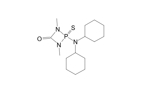 2-DICYCLOHEXYLAMINO-1,3-DIMETHYL-2-THIA-1,3-DIAZA-2-LAMBDA-(4)-PHOSPHETIDINE-4-ONE