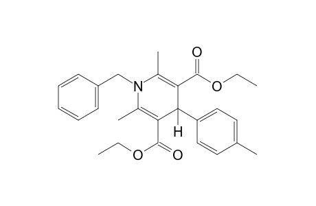 1-benzyl-1,4-dihydro-2,6-dimethyl-4-p-tolyl-3,5-pyridinedicarboxylic acid, diethyl ester