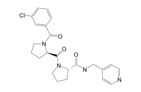 (S)-1-((3-Chlorobenzoyl)-D-prolyl)-N-(pyridin-4-ylmethyl)pyrrolidine-2-carboxamide