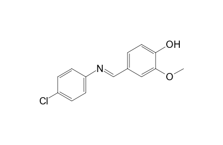 4-[N-(p-chlorophenyl)formimidoyl]-2-methoxyphenol