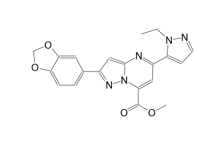 pyrazolo[1,5-a]pyrimidine-7-carboxylic acid, 2-(1,3-benzodioxol-5-yl)-5-(1-ethyl-1H-pyrazol-5-yl)-, methyl ester