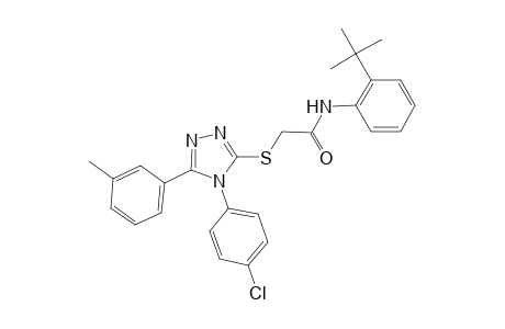 N-(2-tert-butylphenyl)-2-{[4-(4-chlorophenyl)-5-(3-methylphenyl)-4H-1,2,4-triazol-3-yl]sulfanyl}acetamide