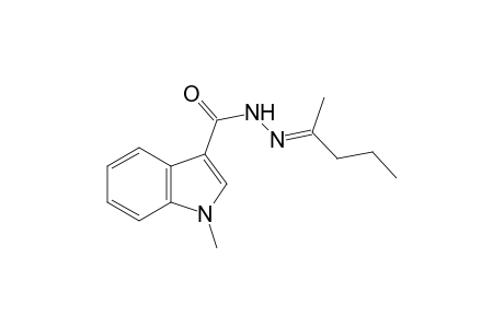 1-Methylindole-3-carboxylic acid, (1-methylbutylidene)hydrazide