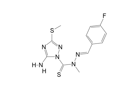 5-amino-N-[(4-fluorobenzylidene)amino]-N-methyl-3-(methylthio)-1,2,4-triazole-1-carbothioamide