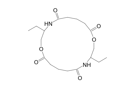 3,12-Diethyl-1,10-dioxa-4,13-diazacyclooctadecane-5,9,14,18-diquinone