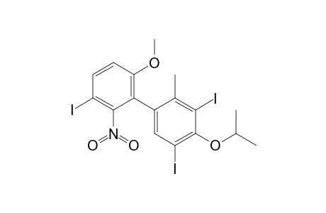 1,1'-Biphenyl, 3,3',5-triiodo-6'-methoxy-2-methyl-4-(1-methylethoxy)-2'-nitro-