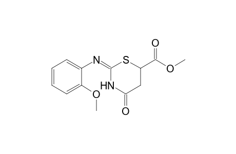 2H-1,3-Thiazine-6-carboxylic acid, tetrahydro-2-[(o-methoxyphenyl)imino]-4-oxo-, methyl ester