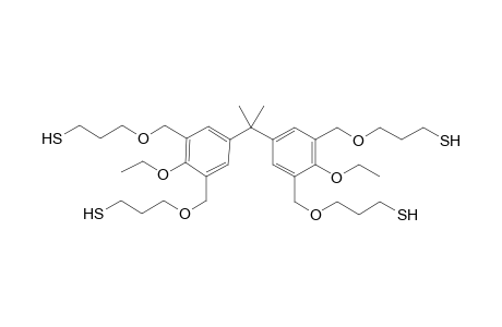 3,3',3'',3'''-(((Propane-2,2-diylbis(2-ethoxybenzene-5,3,1-triyl))tetrakis(methylene))-tetrakis(oxy)) tetrakis(propane-1-thiol)