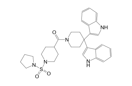 1H-indole, 3-[4-(1H-indol-3-yl)-1-[[1-(1-pyrrolidinylsulfonyl)-4-piperidinyl]carbonyl]-4-piperidinyl]-