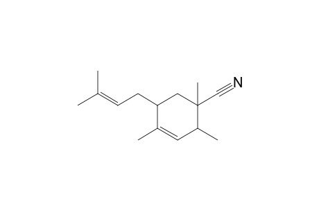 (1RS,2SR,5SR)-1,2,4-Trimethyl-5-(3-methylbut-2-enyl)cyclohex-3-enecarbonitrile