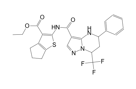 ethyl 2-({[5-phenyl-7-(trifluoromethyl)-4,5,6,7-tetrahydropyrazolo[1,5-a]pyrimidin-3-yl]carbonyl}amino)-5,6-dihydro-4H-cyclopenta[b]thiophene-3-carboxylate