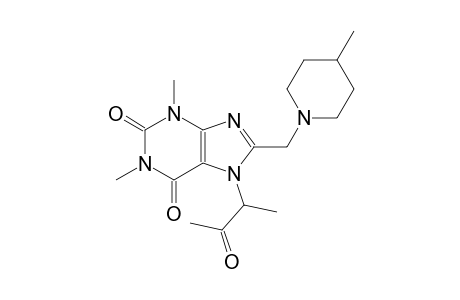 1,3-dimethyl-7-(1-methyl-2-oxopropyl)-8-[(4-methyl-1-piperidinyl)methyl]-3,7-dihydro-1H-purine-2,6-dione