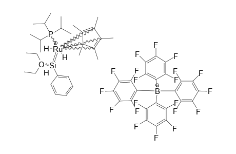 [CP*-(IPR3-P)-(H)(2)-RU=SI-(H)-PH*OET(2)]-[B-(C6F5)(4)]