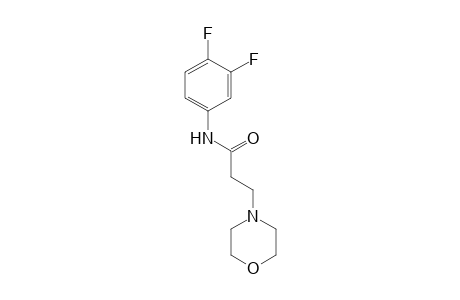 4-morpholinepropanamide, N-(3,4-difluorophenyl)-