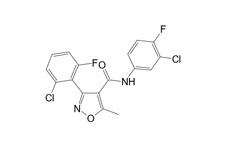 3-(2-Chloro-6-fluorophenyl)-N-(3-chloro-4-fluorophenyl)-5-methyl-4-isoxazolecarboxamide