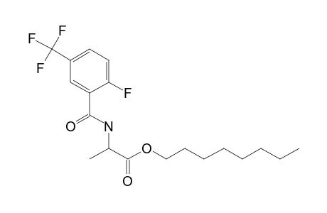 D-Alanine, N-(2-fluoro-5-trifluoromethylbenzoyl)-, octyl ester