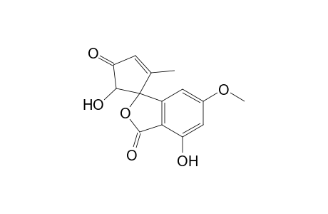 TALAROFLAVONE;SPIRO-[5'-HYDROXY-2'-CYCLOPENT-2'-ENE-4'-ONE-1',3,7-HYDROXY-5-METHOXY-1(3H)-ISOBENZOFURANONE