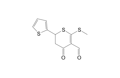 4-keto-2-(methylthio)-6-(2-thienyl)-5,6-dihydrothiopyran-3-carbaldehyde