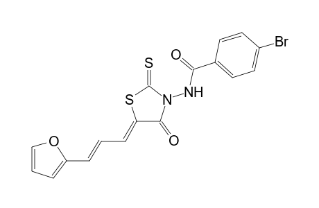 4-bromo-N-{(5Z)-5-[(2E)-3-(2-furyl)-2-propenylidene]-4-oxo-2-thioxo-1,3-thiazolidin-3-yl}benzamide