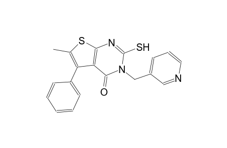 6-methyl-5-phenyl-3-(3-pyridinylmethyl)-2-sulfanylthieno[2,3-d]pyrimidin-4(3H)-one