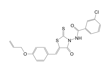 N-{(5Z)-5-[4-(allyloxy)benzylidene]-4-oxo-2-thioxo-1,3-thiazolidin-3-yl}-3-chlorobenzamide