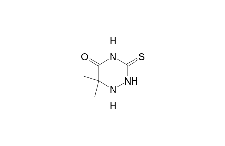 1,6-dihydro-6,6-dimethyl-3-thio-as-triazine-3,5(2H,4H)-dione