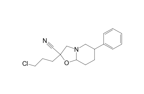 2H-Hexahydro-2-(3-chloropropyl)-2-cyano-6-phenyloxazolo[3,2-a]pyridine