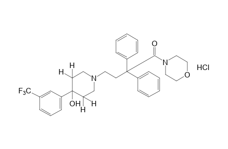 1-(3,3-DIPHENYL-4-MORPHOLINO-4-OXOBUTYL)-4-(alpha,alpha,alpha-TRIFLUORO-m-TOLYL)-4-PIPERIDINOL, MONOHYDROCHLORIDE