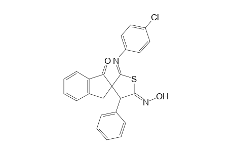 2'-(4-CHLOROPHENYLIMINO)-5'-HYDROXYIMINO-4'-PHENYL-1-OXO-2',3',4',5'-TETRAHYDROSPIRO-[INDANE-2,3'-THIOPHENE]