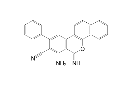 6H-benzo[d]naphtho[1,2-b]pyran-8-carbonitrile, 7-amino-6-imino-9-phenyl-