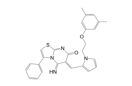 (6Z)-6-({1-[2-(3,5-dimethylphenoxy)ethyl]-1H-pyrrol-2-yl}methylene)-5-imino-3-phenyl-5,6-dihydro-7H-[1,3]thiazolo[3,2-a]pyrimidin-7-one