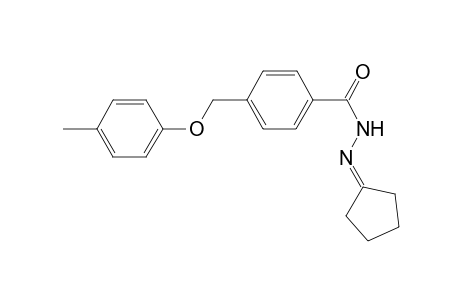 Benzoic acid, 4-[(4-methylphenoxy)methyl]-, 2-cyclopentylidenehydrazide