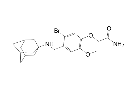 2-{4-[(1-Adamantylamino)methyl]-5-bromo-2-methoxyphenoxy}acetamide