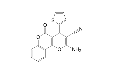 4H,5H-pyrano[3,2-c][1]benzopyran-3-carbonitrile, 2-amino-5-oxo-4-(2-thienyl)-