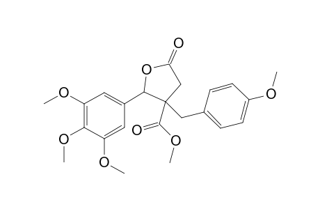 Methyl 3-(4-methoxybenzyl)-5-oxo-2-(3,4,5-trimethoxyphenyl)tetrahydrofuran-3-carboxylate