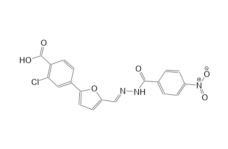 2-chloro-4-(5-{(E)-[(4-nitrobenzoyl)hydrazono]methyl}-2-furyl)benzoic acid