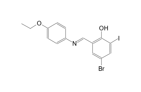 phenol, 4-bromo-2-[(E)-[(4-ethoxyphenyl)imino]methyl]-6-iodo-