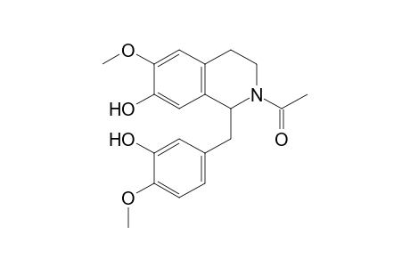 2-Acetyl-1-(3-hydroxy-4-methoxybenzyl)-6-methoxy-1,2,3,4-tetrahydro-7-isoquinolinol