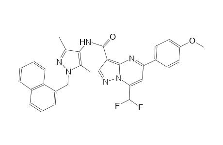 7-(difluoromethyl)-N-[3,5-dimethyl-1-(1-naphthylmethyl)-1H-pyrazol-4-yl]-5-(4-methoxyphenyl)pyrazolo[1,5-a]pyrimidine-3-carboxamide