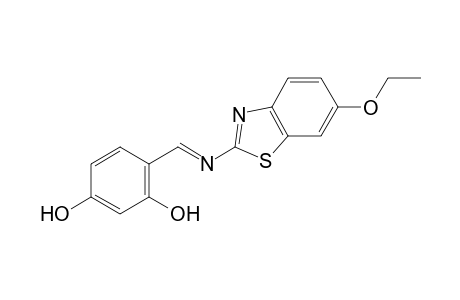 1,3-Benzenediol, 4-[[(6-ethoxy-1,3-benzothiazol-2-yl)imino]methyl]-