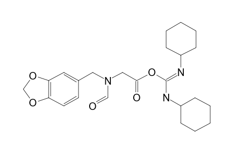 N,N-bis[Cyclohexyl]-o-[N-formyl-N-piperonyl]glycyl isourea