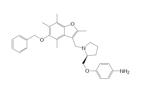 4-[N-(5-Benzxy-2,4,6,7-tetrametylbenzofuran-3-ylmethyl]-(2S)-pyrrolidin-2-ylmethoxy]aniline