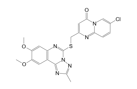 7-chloro-2-{[(8,9-dimethoxy-2-methyl[1,2,4]triazolo[1,5-c]quinazolin-5-yl)sulfanyl]methyl}-4H-pyrido[1,2-a]pyrimidin-4-one